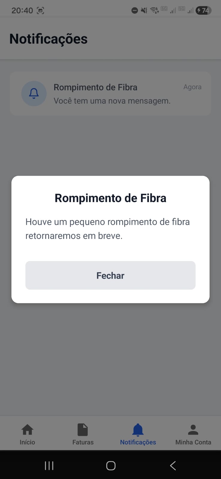 Notificação de Rompimento